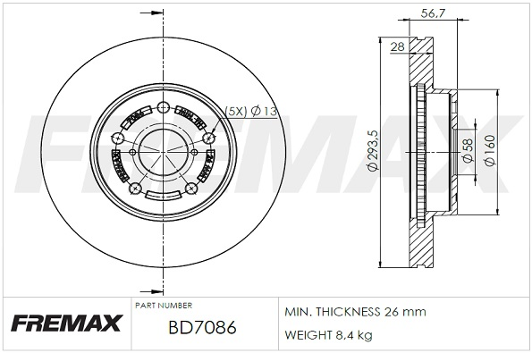 Спирачен диск FREMAX