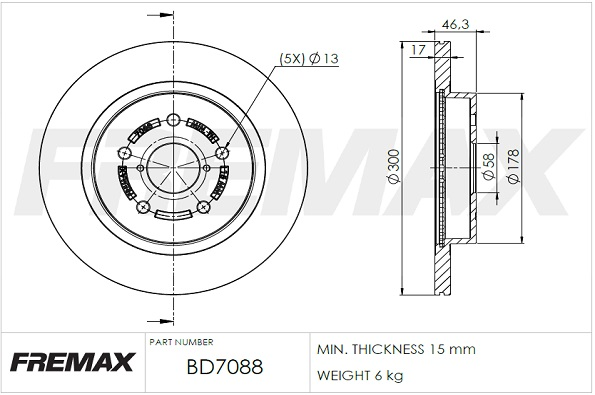 спирачен диск FREMAX              