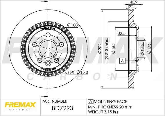 спирачен диск FREMAX              