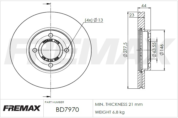 спирачен диск FREMAX              
