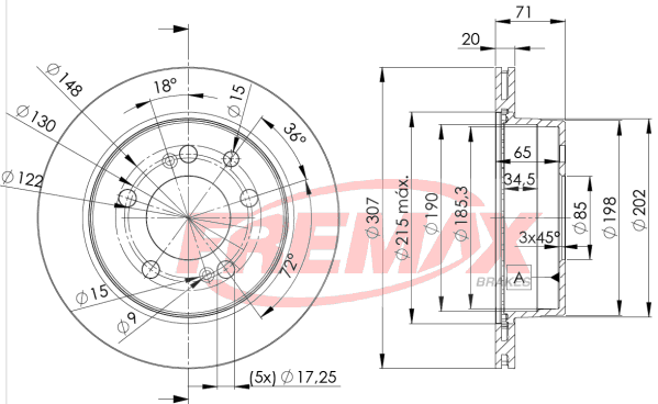 спирачен диск FREMAX              
