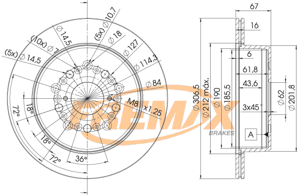 спирачен диск FREMAX              