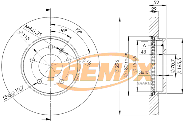 спирачен диск FREMAX              