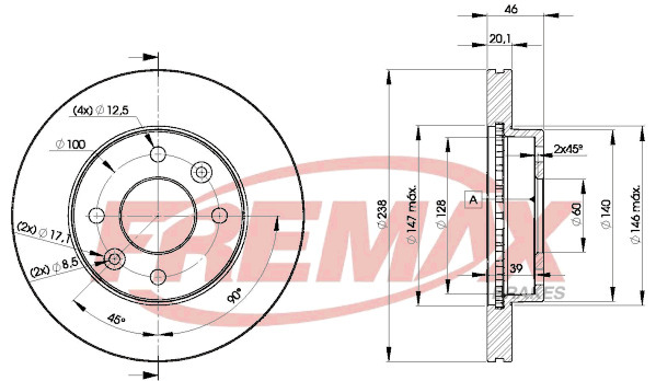 спирачен диск FREMAX              