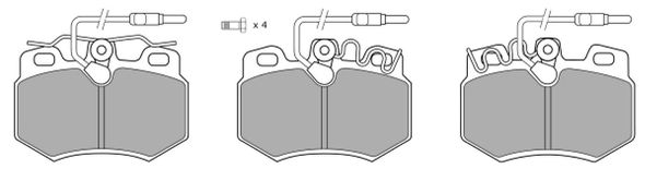 комплект спирачно феродо, дискови спирачки FREMAX              