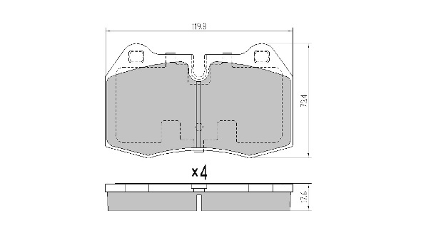 комплект спирачно феродо, дискови спирачки FREMAX              