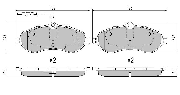 комплект спирачно феродо, дискови спирачки FREMAX              