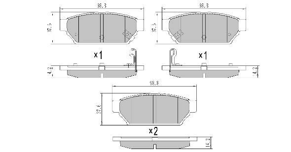 комплект спирачно феродо, дискови спирачки FREMAX              
