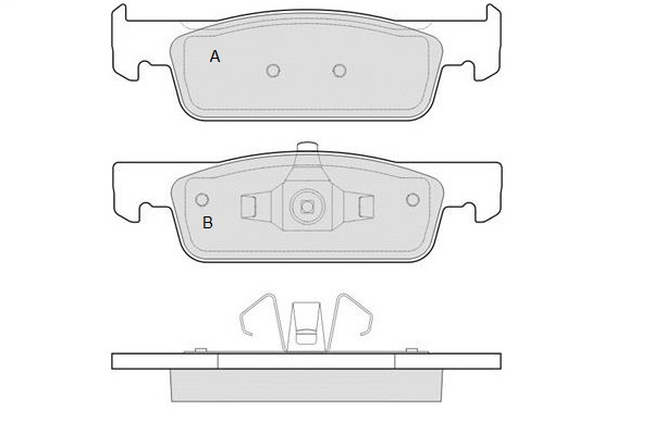 комплект спирачно феродо, дискови спирачки FREMAX              
