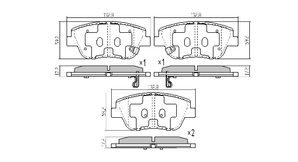 комплект спирачно феродо, дискови спирачки FREMAX              