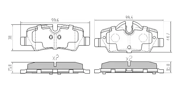 комплект спирачно феродо, дискови спирачки FREMAX              