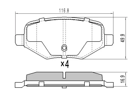 комплект спирачно феродо, дискови спирачки FREMAX              