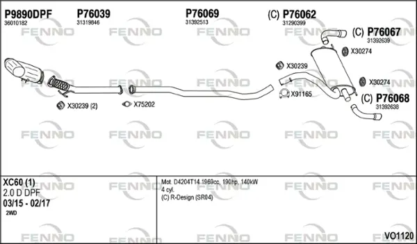 Изпускателна система FENNO               