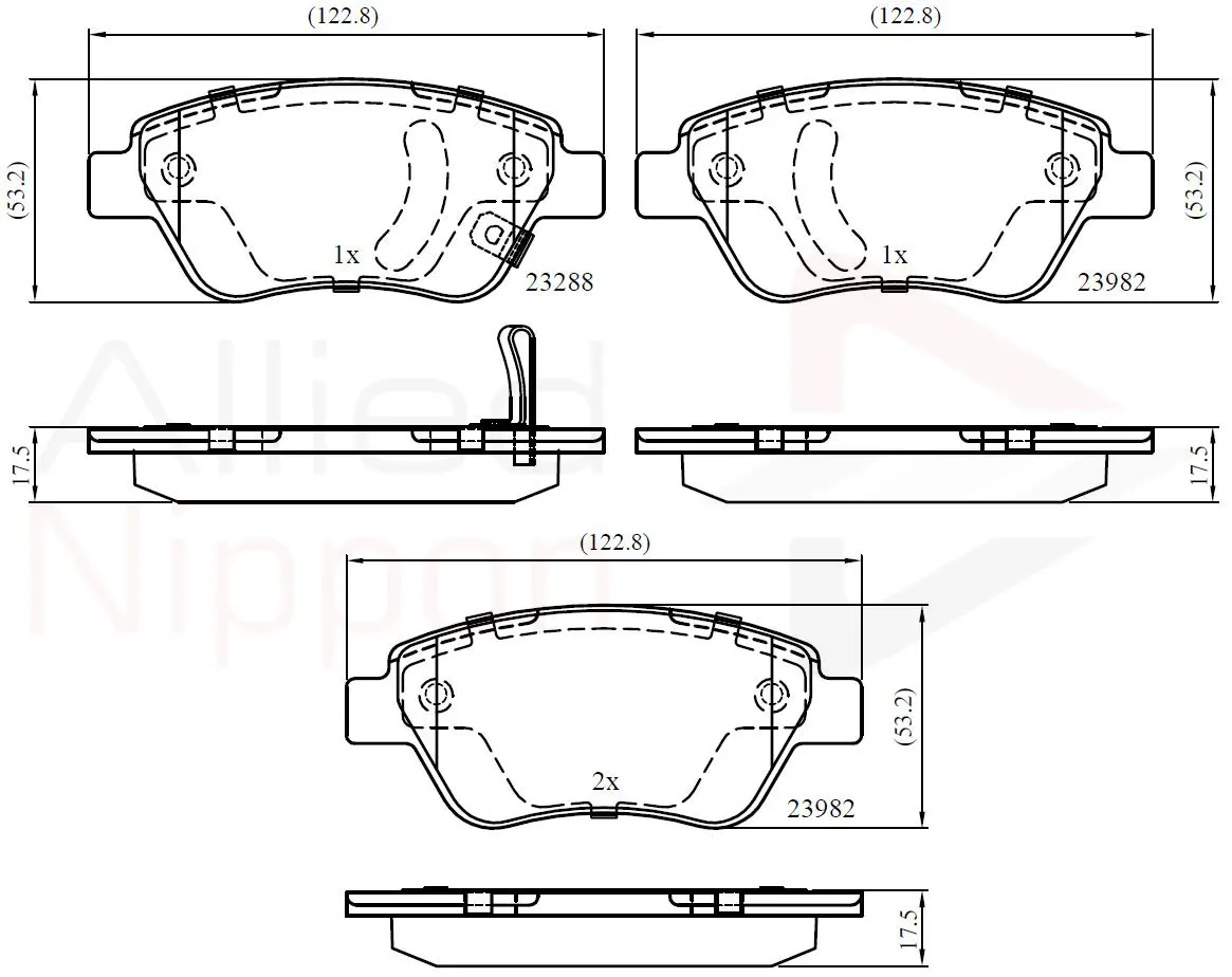 комплект спирачно феродо, дискови спирачки COMLINE             
