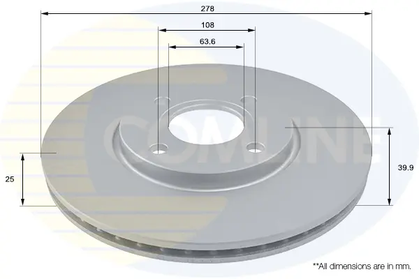 спирачен диск COMLINE             
