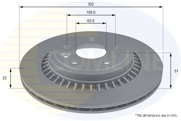 спирачен диск COMLINE             