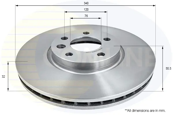 Спирачни дискове за Volkswagen TRANSPORTER T6 (бордова) платформа/ шаси (SFD, SFE, SFL, SFZ 2.0 TDI ADC2610V COMLINE             
