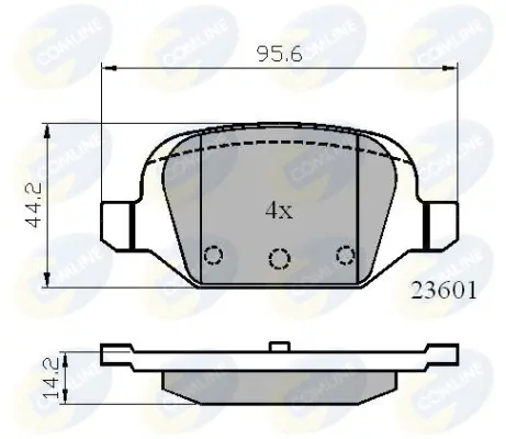 Комплект спирачно феродо, дискови спирачки COMLINE