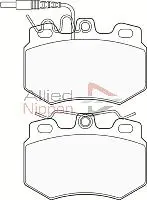 комплект спирачно феродо, дискови спирачки COMLINE             