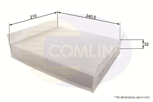 Филтър купе (поленов филтър) COMLINE