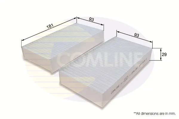 Филтър купе (поленов филтър) COMLINE             