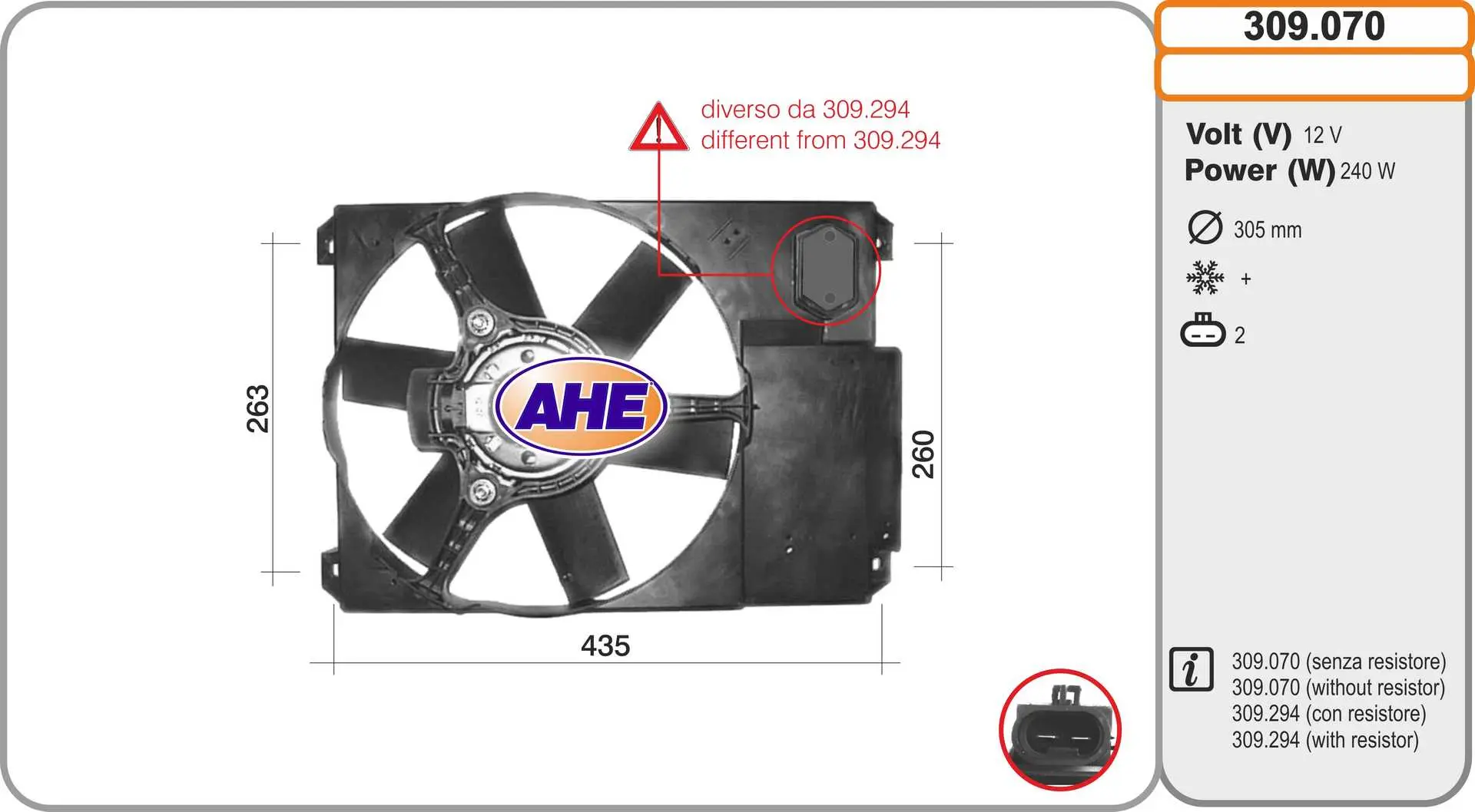 Вентилатор за FIAT DUCATO (бордова) платформа/ шаси (230) 2.5 TD 4x4 309.070 AHE                 