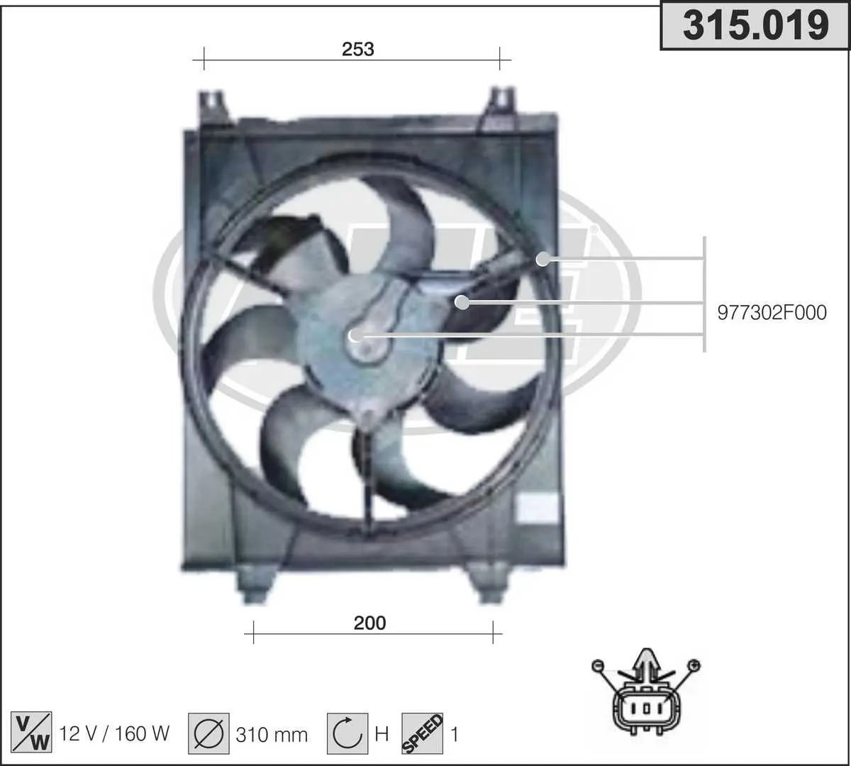 вентилатор, охлаждане на двигателя AHE                 