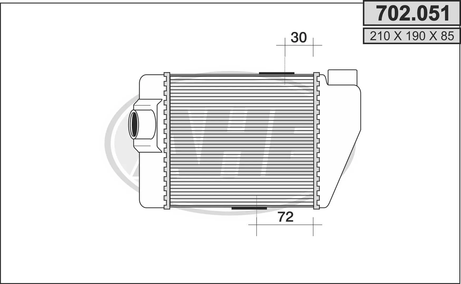 интеркулер (охладител за въздуха на турбината) AHE                 