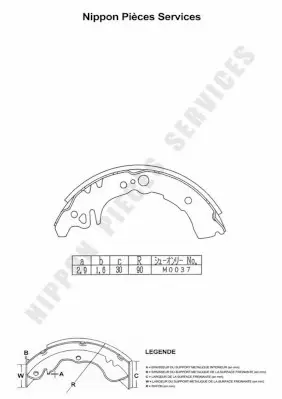 комплект спирачна челюст NPS                 