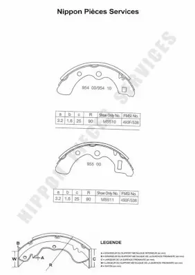 комплект спирачна челюст NPS                 