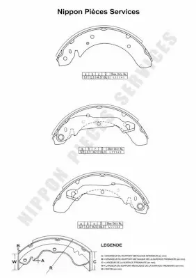 комплект спирачна челюст NPS                 