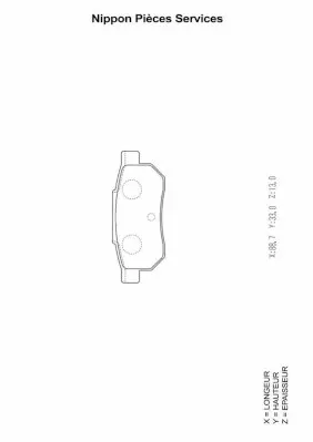 комплект спирачно феродо, дискови спирачки NPS                 