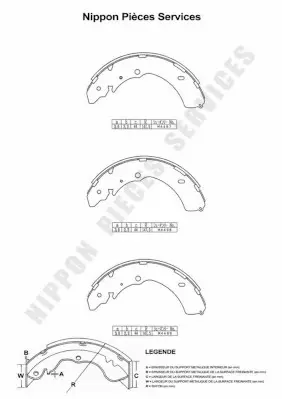 комплект спирачна челюст NPS                 