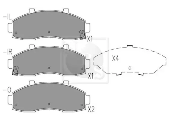 комплект спирачно феродо, дискови спирачки NPS                 