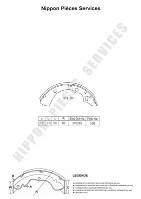 комплект спирачна челюст NPS                 