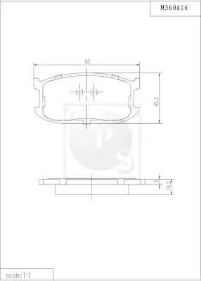 комплект спирачно феродо, дискови спирачки NPS                 