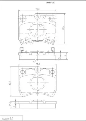 комплект спирачно феродо, дискови спирачки NPS                 