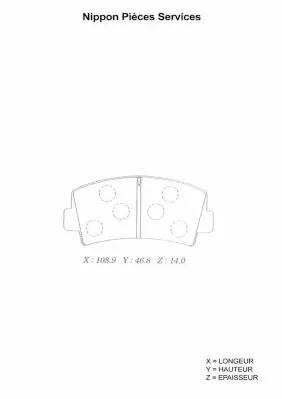 комплект спирачно феродо, дискови спирачки NPS                 