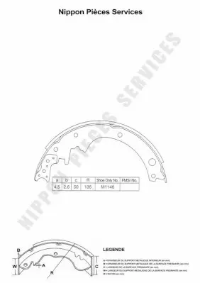 комплект спирачна челюст NPS                 