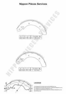 комплект спирачна челюст NPS                 