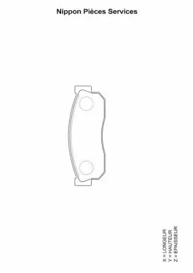 комплект спирачно феродо, дискови спирачки NPS                 