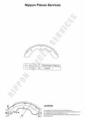 комплект спирачна челюст NPS                 
