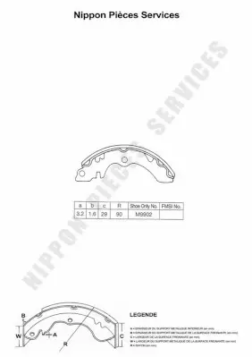 комплект спирачна челюст NPS                 
