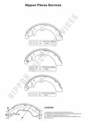 комплект спирачна челюст NPS                 