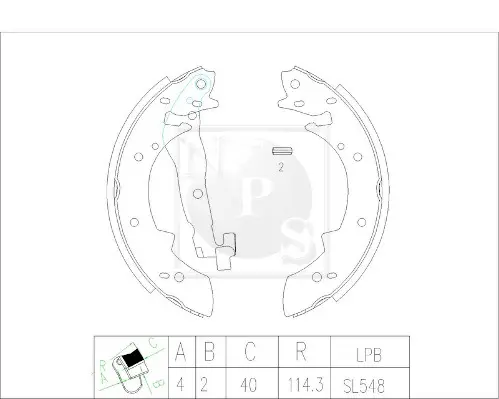 комплект спирачна челюст NPS                 