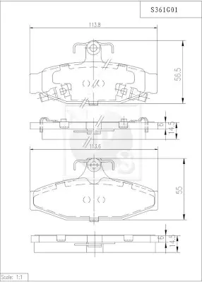Комплект спирачно феродо, дискови спирачки NPS