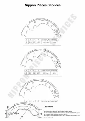комплект спирачна челюст NPS                 