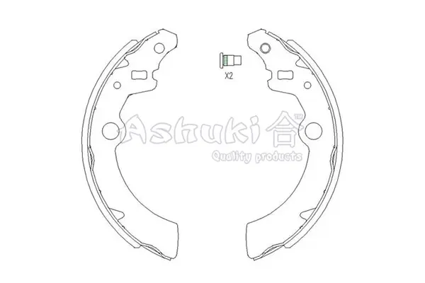 комплект спирачна челюст ASHUKI by Palidium  