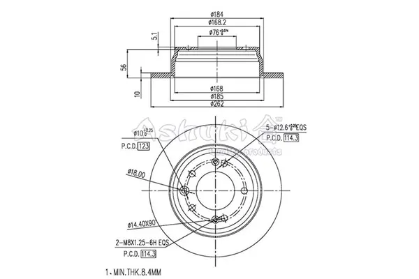 спирачен диск ASHUKI by Palidium  