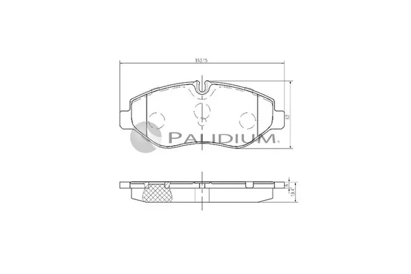 комплект спирачно феродо, дискови спирачки ASHUKI by Palidium  
